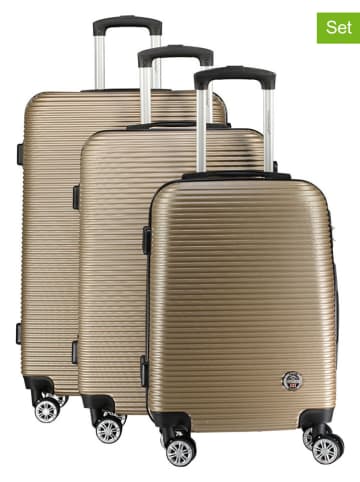Canadian Peak 3tlg. Hardcase-Trolleyset "Solomuneak" in Gold