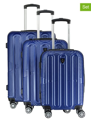 Canadian Peak 3tlg. Hardcase-Trolleyset "Sorenteak" in Blau