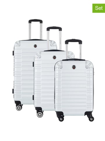 Canadian Peak 3tlg. Hardcase-Trolleyset "Sourcingeak" in Weiß