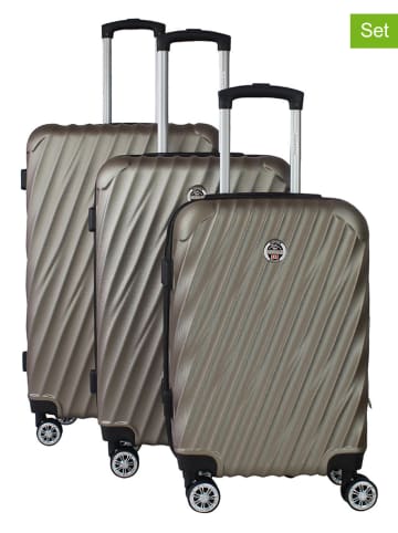 Canadian Peak 3tlg. Hardcase-Trolleyset "Swapeak" in Beige