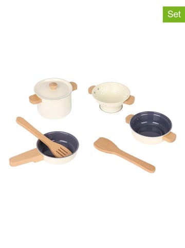 New Classic Toys 7-delige kookset zwart/wit - vanaf 2 jaar