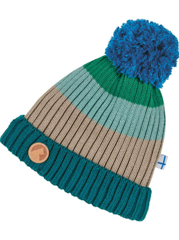 finkid Mütze "Pompula" in Blau/ Grau