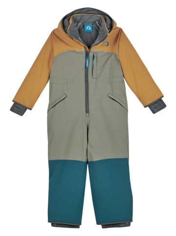 finkid Schneeanzug "Vilkas" in Khaki/ Blau/ Orange