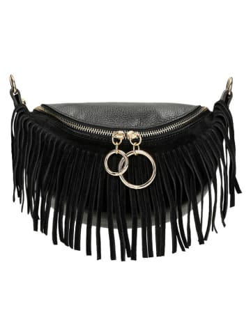 Wojas Leder-Brustbeutel in Schwarz - (B)25 x (H)15 x (T)8 cm