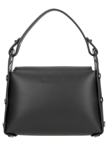 Wojas Leder-Henkeltasche in Schwarz - (B)18 x (H)13 x (T)6 cm