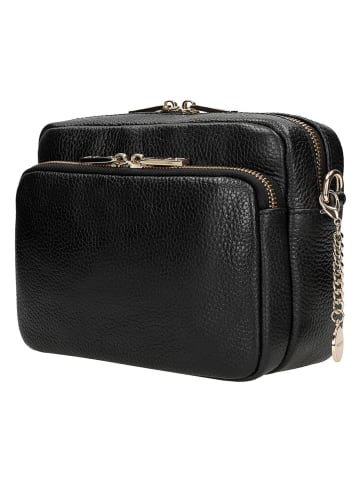 Wojas Leder-Umhängetasche in Schwarz - (B)23 x (H)16 x (T)6 cm