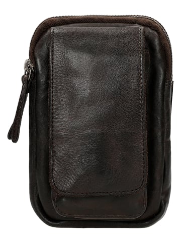 Wojas Leder-Umhängetasche in Braun - (B)13 x (H)18 x (T)7 cm
