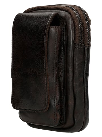Wojas Leder-Umhängetasche in Braun - (B)13 x (H)18 x (T)7 cm