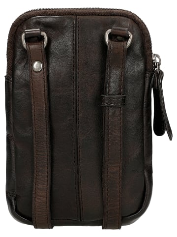 Wojas Skórzana torebka w kolorze brązowym - 13 x 18 x 7 cm