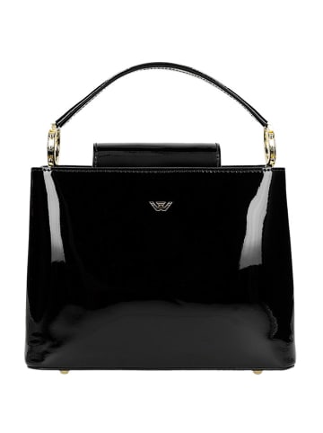 Wojas Leder-Henkeltasche in Schwarz - (B)24 x (H)18 x (T)12 cm