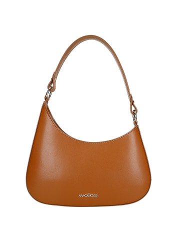Wojas Skórzana torebka w kolorze jasnobrązowym - 27 x 14,5 x 6,5 cm
