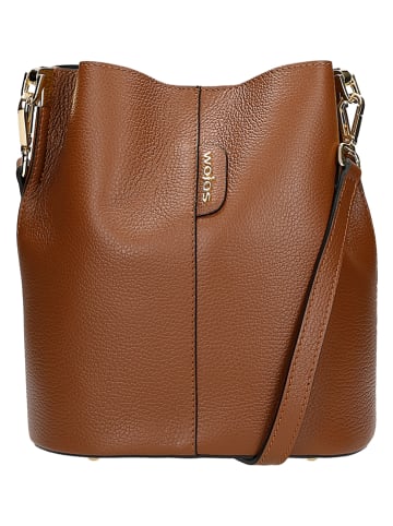 Wojas Skórzana torebka w kolorze jasnobrązowym - 30 x 26 x 15 cm