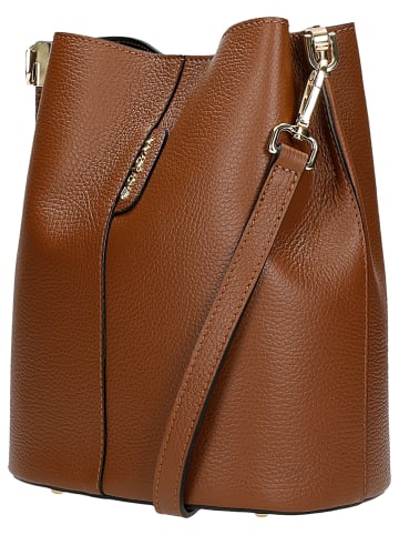 Wojas Skórzana torebka w kolorze jasnobrązowym - 30 x 26 x 15 cm