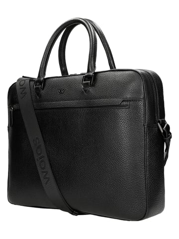 Wojas Leder-Laptoptasche in Schwarz - (B)29 x (H)39 x (T)8 cm