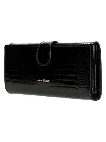 Wojas Skórzany portfel w kolorze czarnym - 19 x 9 x 3 cm
