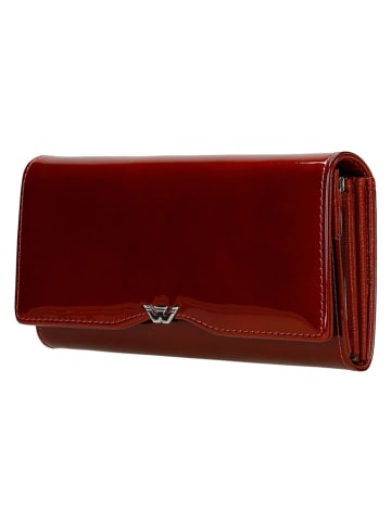 Wojas Leder-Geldbörse in Rot - (B)18 x (H)9 x (T)3 cm