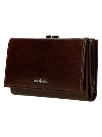 Wojas Leder-Geldbörse in Hellbraun - (B)14 x (H)8 x (T)3 cm