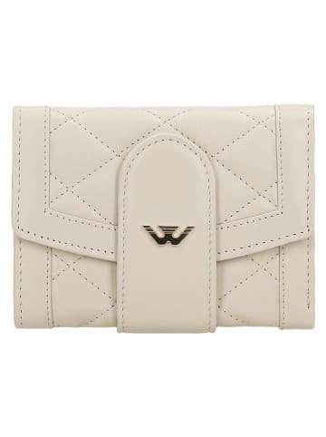 Wojas Skórzany portfel w kolorze beżowym - 12 x 9,7 x 2,5 cm