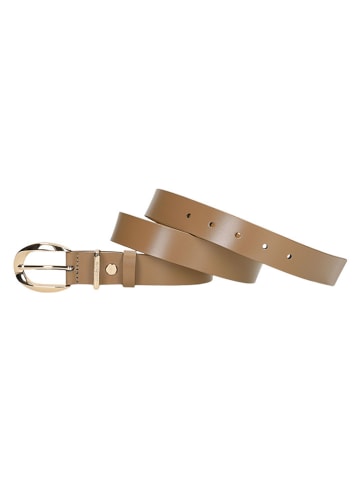 Wojas Skórzany pasek w kolorze beżowym