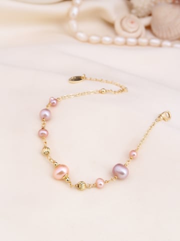 L'Atelier de Gaia Vergulde armband met parels