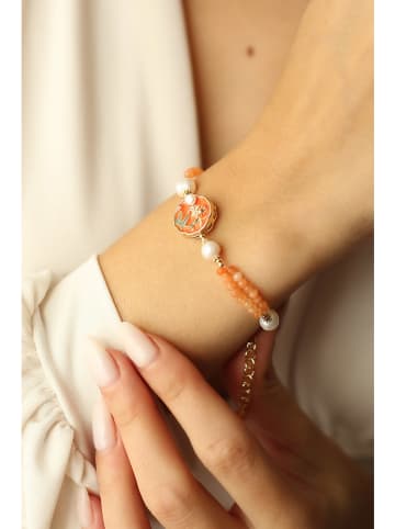 L'Atelier de Gaia Vergold. Armband mit Perlen und Edelsteinen