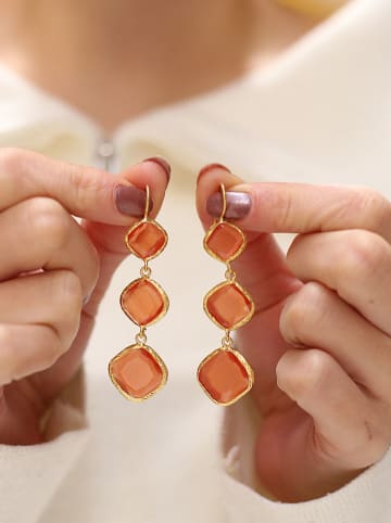 L'Atelier de Gaia Pozłacane kolczyki z kocim okiem