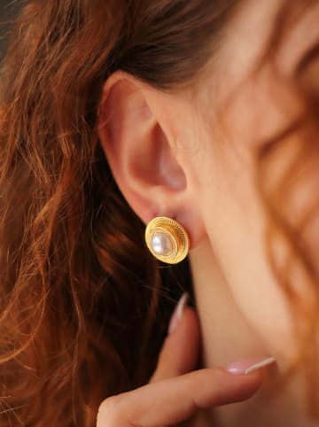L'Atelier de Gaia Vergold. Ohrstecker mit Perlen