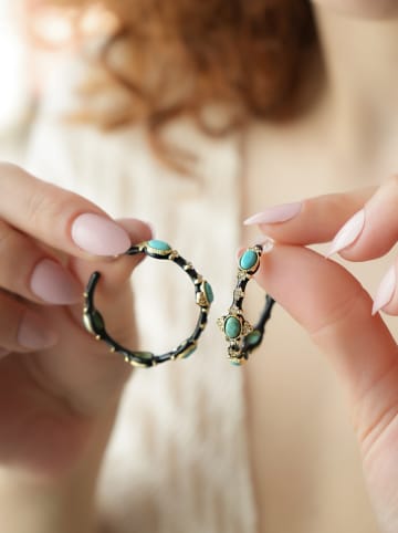 L'Atelier de Gaia Vergold. Halbcreolen mit Edelsteinen