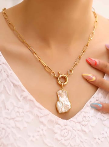 L'Atelier de Gaia Vergulde ketting met hanger - (L)50 cm