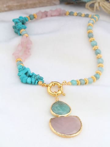 L'Atelier de Gaia Vergold. Halskette mit Anhänger - (L)45 cm