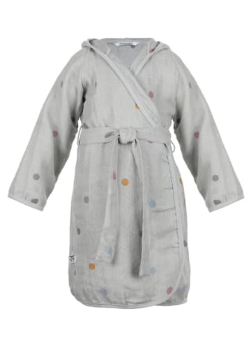 Kindsgut Musselin-Bademantel in Grau