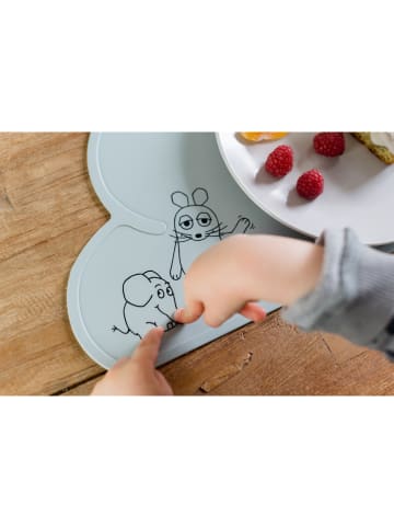 Kindsgut Platzdeckchen "Die Maus und der Elefant" in Hellblau - (L)49 x (B)27 cm
