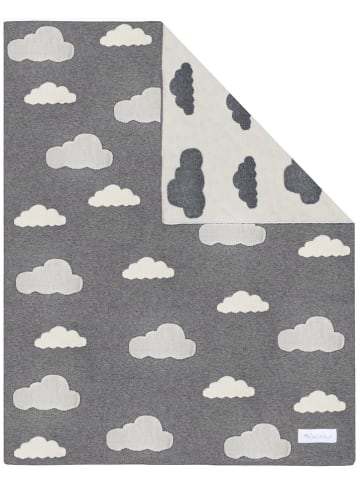 Kindsgut Kinderdecke "Wolken" in Grau/ Weiß - (L)100 x (B)80 cm