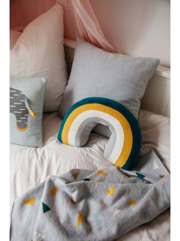 Kindsgut Kissen "Oskar" in Ocker/ Grün - (L)40 x (B)30 cm