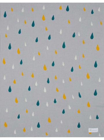 Kindsgut Kinderdecke "Regentropfen" in Taupe - (L)100 x (B)80 cm