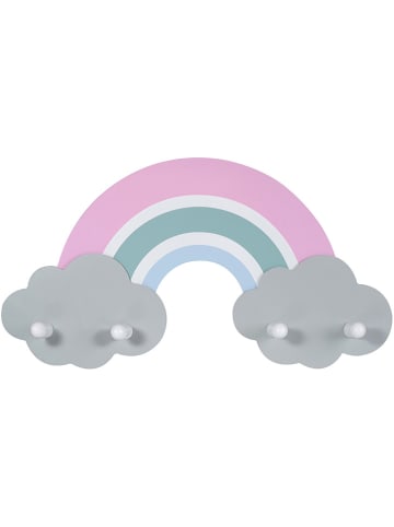 Kindsgut Garderobe "Regenbogen Amelie" in Bunt - (B)48 x (H)26 x (T)6,5 cm