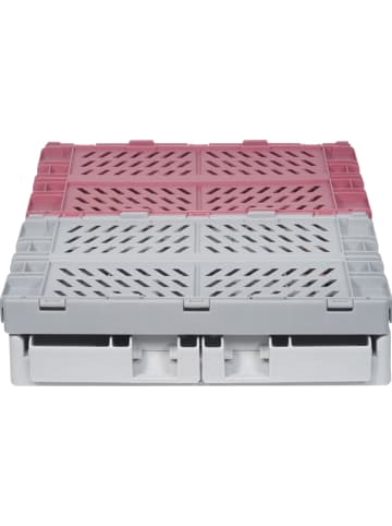 Kindsgut 3er.Set: Aufbewahrungskisten "Clara" in Grau/ Beere