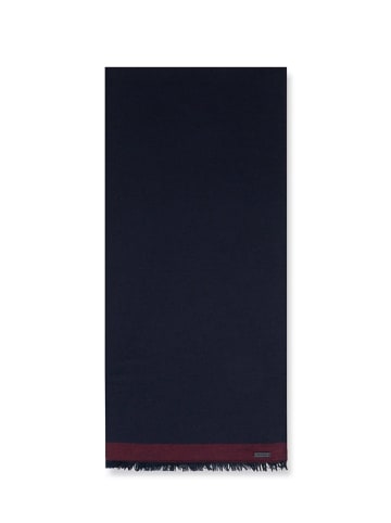 Pierre Cardin Sjaal donkerblauw/rood - (L)180 x (B)38 cm
