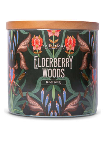 Colonial Candle Geurkaars "Elderberry Woods" zwart/meerkleurig - 411 g