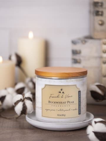 Colonial Candle Geurkaars "Buckwheat Pear" wit - 411 g