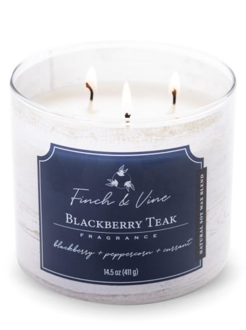 Colonial Candle Duftkerze "Blackberry Teak" in Weiß - 411 g