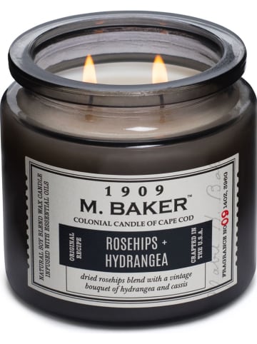 Colonial Candle Geurkaars "Rosehips and Hydrangea" grijs - 396 g