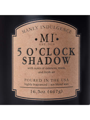 Colonial Candle Duftkerze "5 O'clock Shadow" in Schwarz - 467g