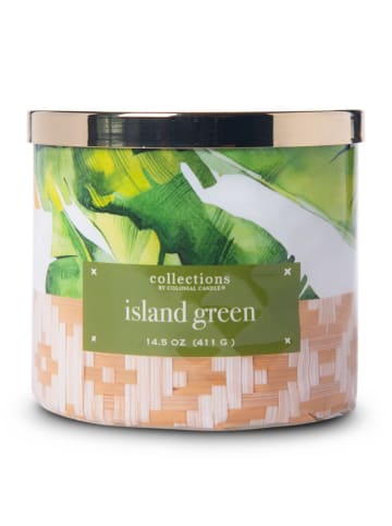 Colonial Candle Duftkerze "Tropic Island Green" in Grün - 411 g