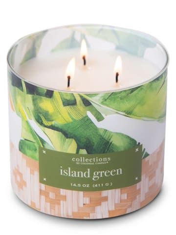 Colonial Candle Geurkaars "Tropic Island Green" groen - 411 g