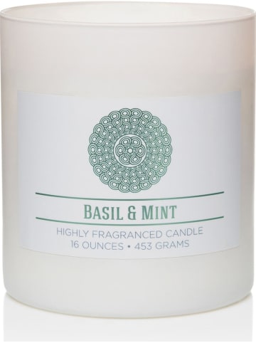 Colonial Candle Geurkaars "Basil And Mint" wit - 453 g