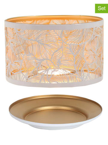 Woodbridge 2-częściowy zestaw "Botanicals" w kolorze białym - Ø 15 cm