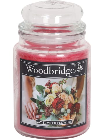 Woodbridge Duftkerze "Say It With Flowers" in Rot - 565 g