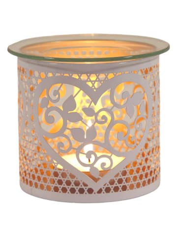 Woodbridge Duftlampe "Heart" in Weiß/ Gold - (H)10,5 x Ø 10,5 cm