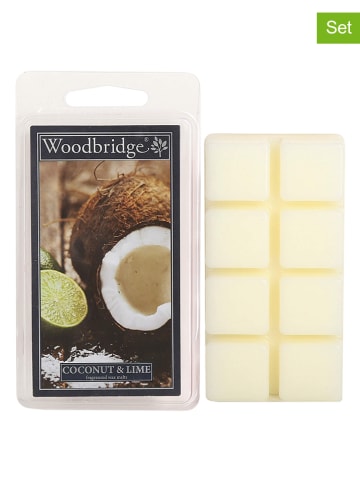 Woodbridge Wosk zapachowy (2 szt.) "Coconut & Lime" w kolorze kremowym - 2 x 68 g